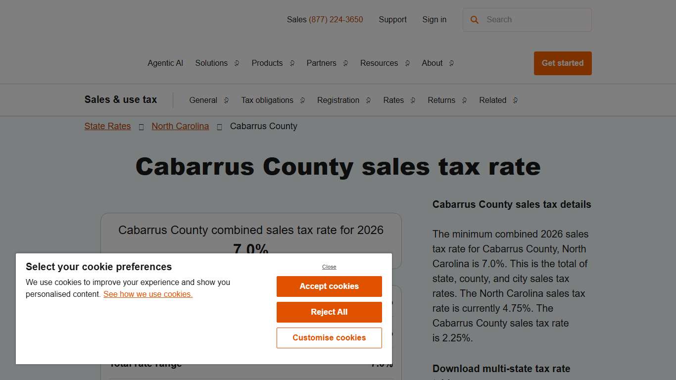 2026 Cabarrus County County Sales Tax Rate - Avalara