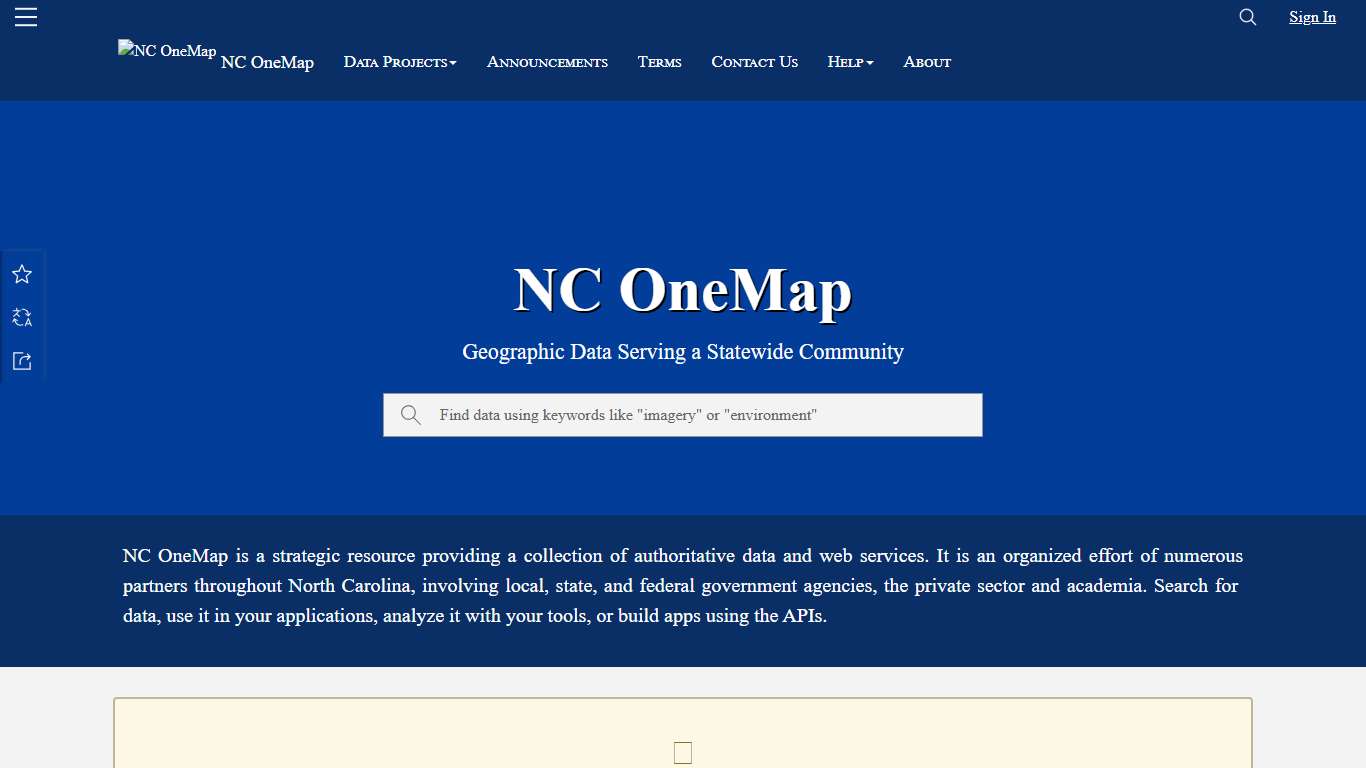 NC OneMap - Geographic Data Serving a Statewide Community